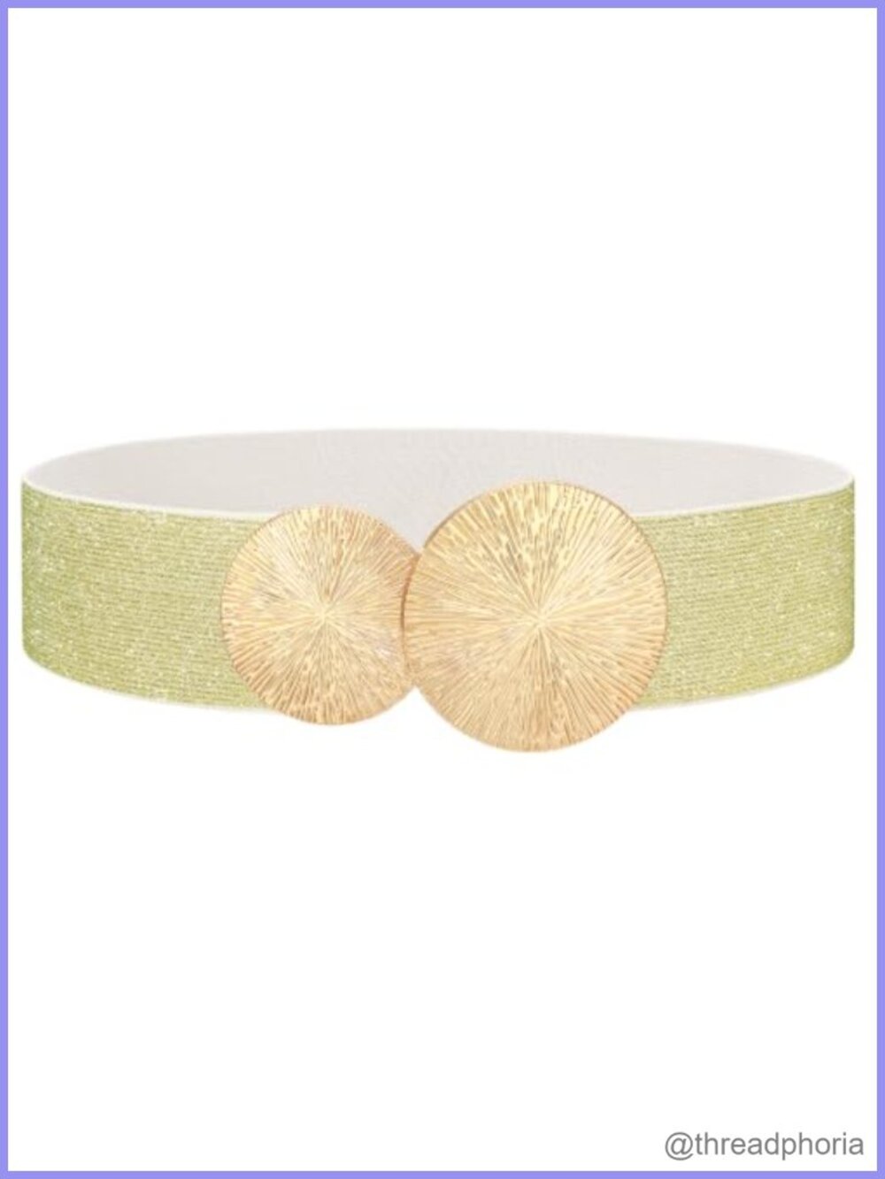 Wide Stretchy Elastic Belt for Women Dresses with Gold Buckle